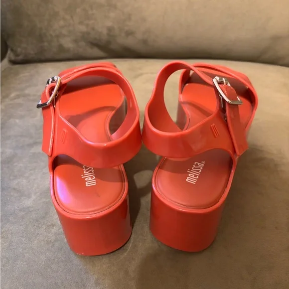 Melissa Mar Red Sandals 8 - Picture 8 of 12